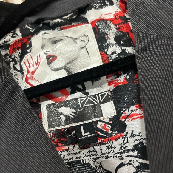 Vintage Volcom Y2K 2000s Scene Punk Pavd Rare Emo Goth Scene Gray Blazer Jacket - Picture 4 of 10